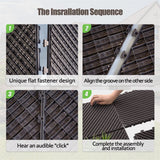Maocao Hoom 12-in x 12-in Dark Brown Prefinished Pressure Treated Vinyl/Plastic Deck Tile (27-sq ft)