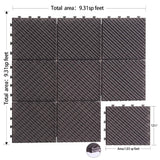 Maocao Hoom 12-in x 12-in Dark Brown Prefinished Pressure Treated Vinyl/Plastic Deck Tile (27-sq ft)