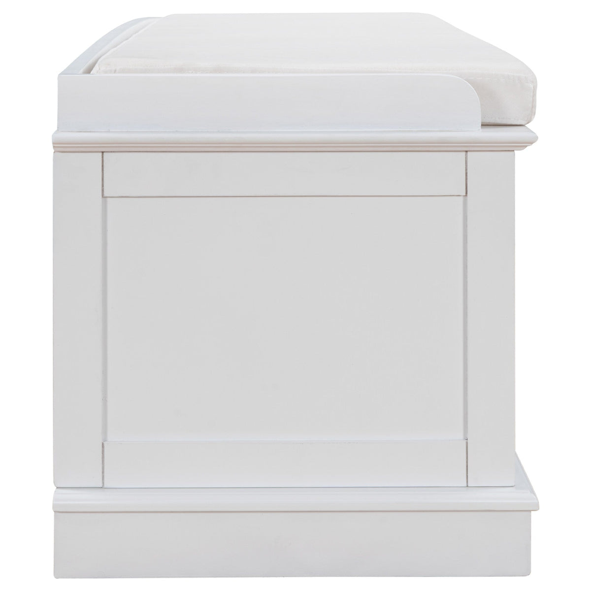 Qualler Modern White Storage Bench 42.7-in x 16-in x 17.4-in