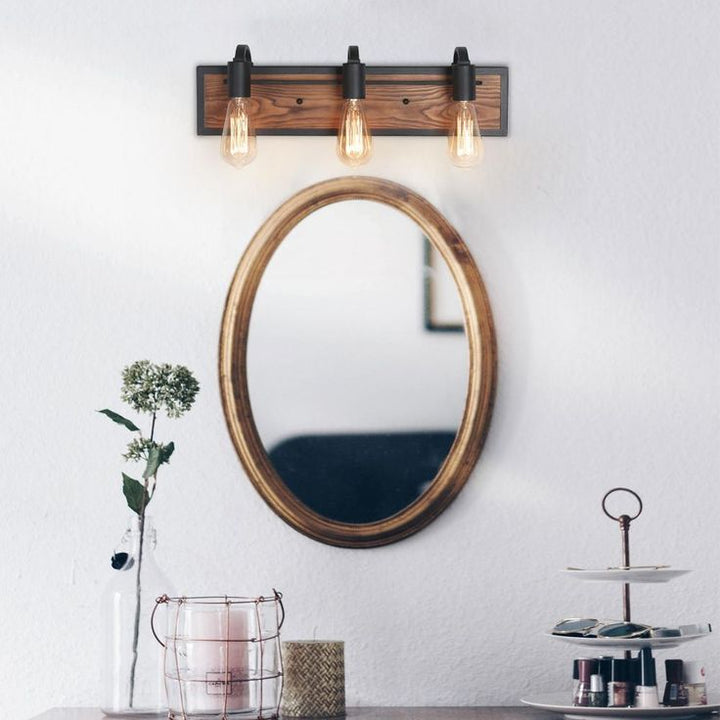 Wayner 3-Light Black Rustic Bathroom Vanity Light Water Pipe Wall Sconce