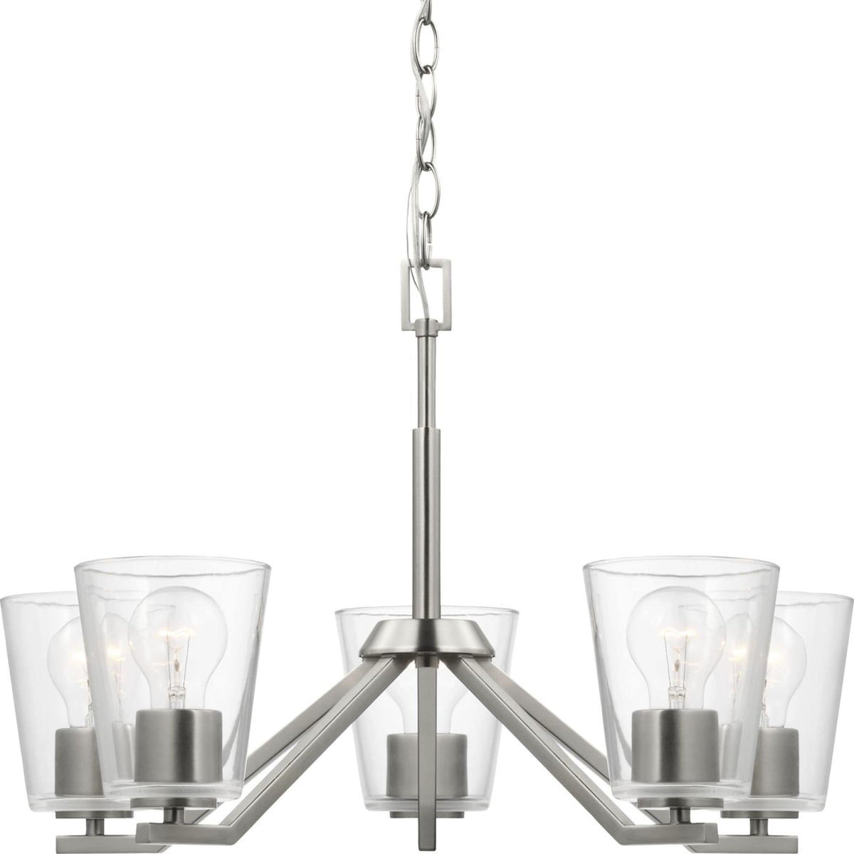 Progress Lighting Vertex 5-Light Brushed Nickel Modern/Contemporary Chandelier