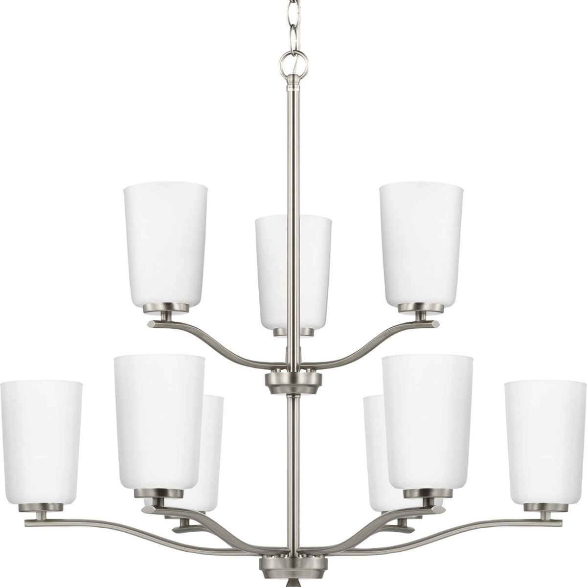 Progress Lighting Adley 9-Light Brushed Nickel Transitional Chandelier