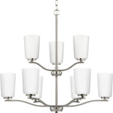 Progress Lighting Adley 9-Light Brushed Nickel Transitional Chandelier