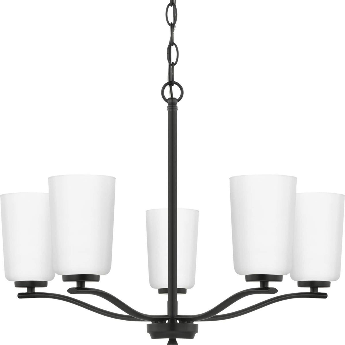 Progress Lighting Adley 5-Light Matte Black Transitional Chandelier