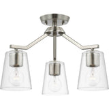 Progress Lighting Vertex 3-Light Brushed Nickel Modern/Contemporary Chandelier