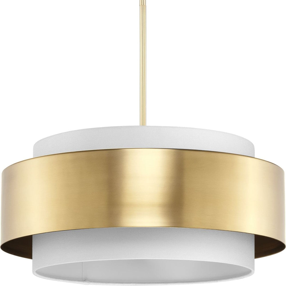 Progress Lighting Silva 3-Light Brushed Bronze Modern/Contemporary Drum Medium Hanging Pendant Light