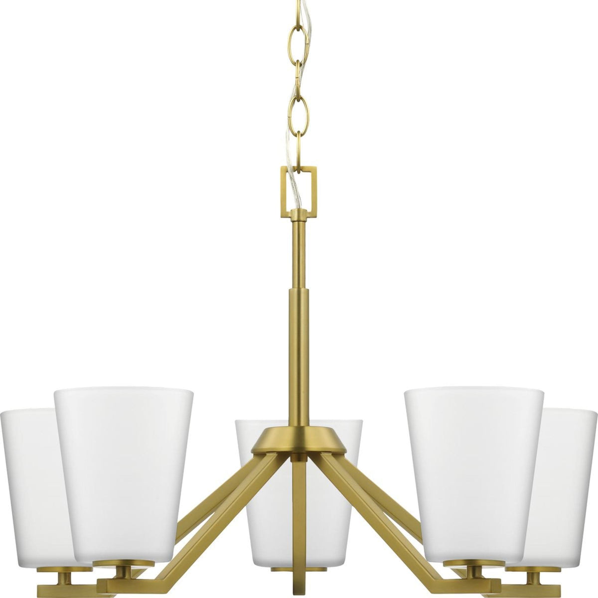 Progress Lighting Vertex 5-Light Brushed Gold Modern/Contemporary Chandelier