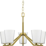 Progress Lighting Vertex 5-Light Brushed Gold Modern/Contemporary Chandelier