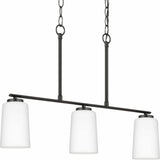 Progress Lighting Adley 3-Light Matte Black Transitional Chandelier