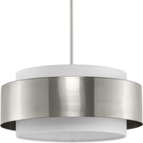 Progress Lighting Silva 3-Light Brushed Nickel Modern/Contemporary Drum Medium Hanging Pendant Light