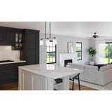 Progress Lighting Adley 3-Light Matte Black Transitional Chandelier