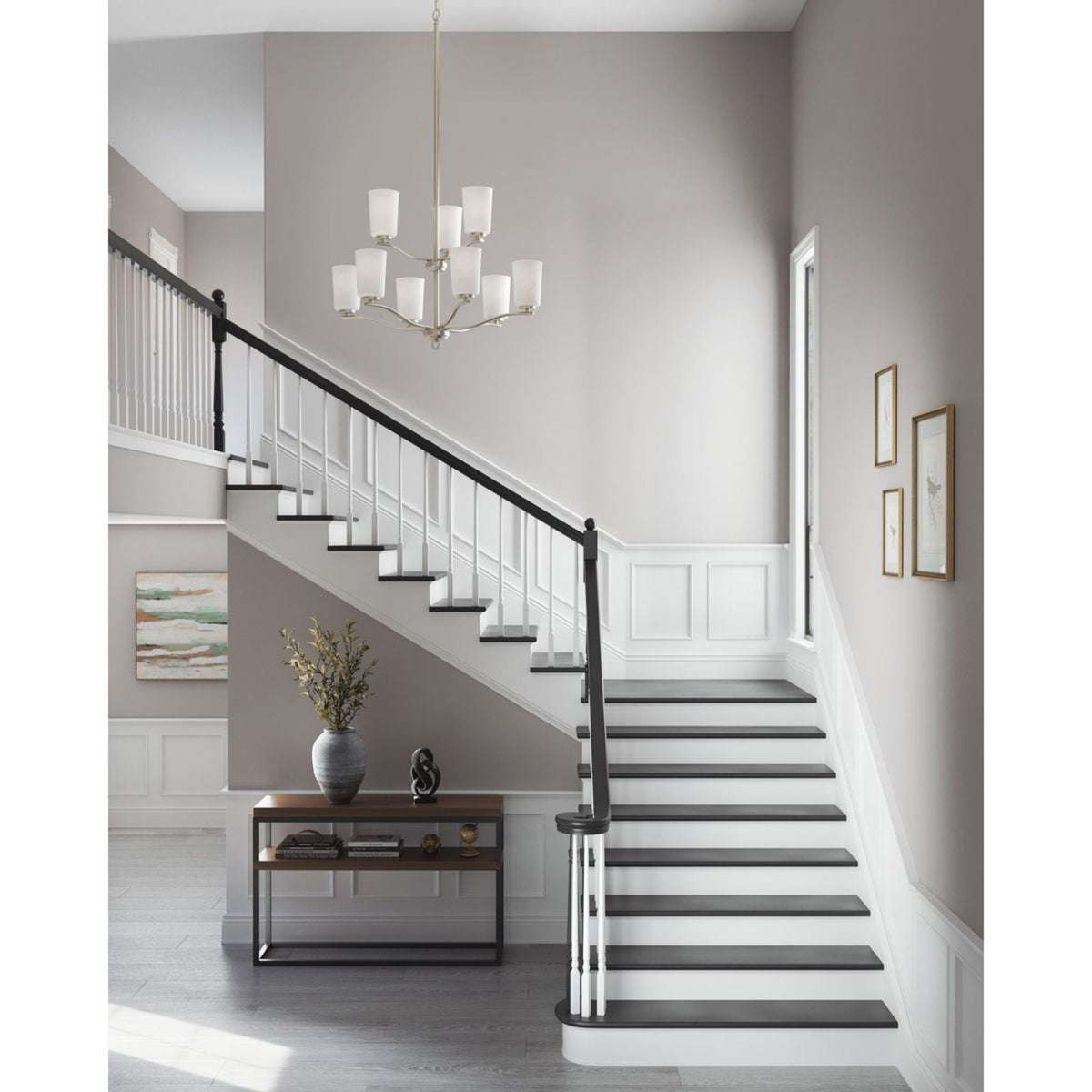 Progress Lighting Adley 9-Light Brushed Nickel Transitional Chandelier