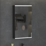Forclover 15-in x 26-in Lighted LED Surface Mount Aluminum Mirrored Soft Close Medicine Cabinet