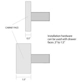allen + roth Conway (96mm) Center to Center Square Cup Drawer Pull