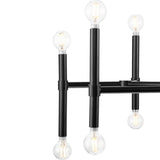 Progress Lighting Arya 12-Light Matte Black Modern/Contemporary Chandelier