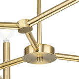 Progress Lighting Arya 12-Light Brushed Gold Modern/Contemporary Chandelier
