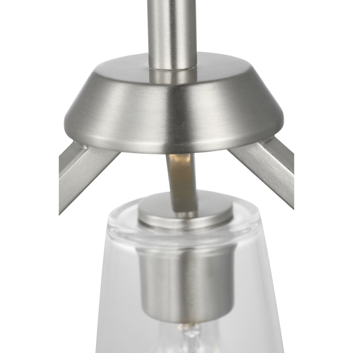 Progress Lighting Vertex 3-Light Brushed Nickel Modern/Contemporary Chandelier