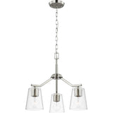 Progress Lighting Vertex 3-Light Brushed Nickel Modern/Contemporary Chandelier