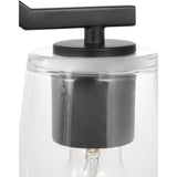 Progress Lighting Vertex 3-Light Matte Black Modern/Contemporary Clear Glass Cone Medium Hanging Pendant Light