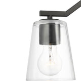 Progress Lighting Vertex 3-Light Matte Black Modern/Contemporary Clear Glass Cone Medium Hanging Pendant Light