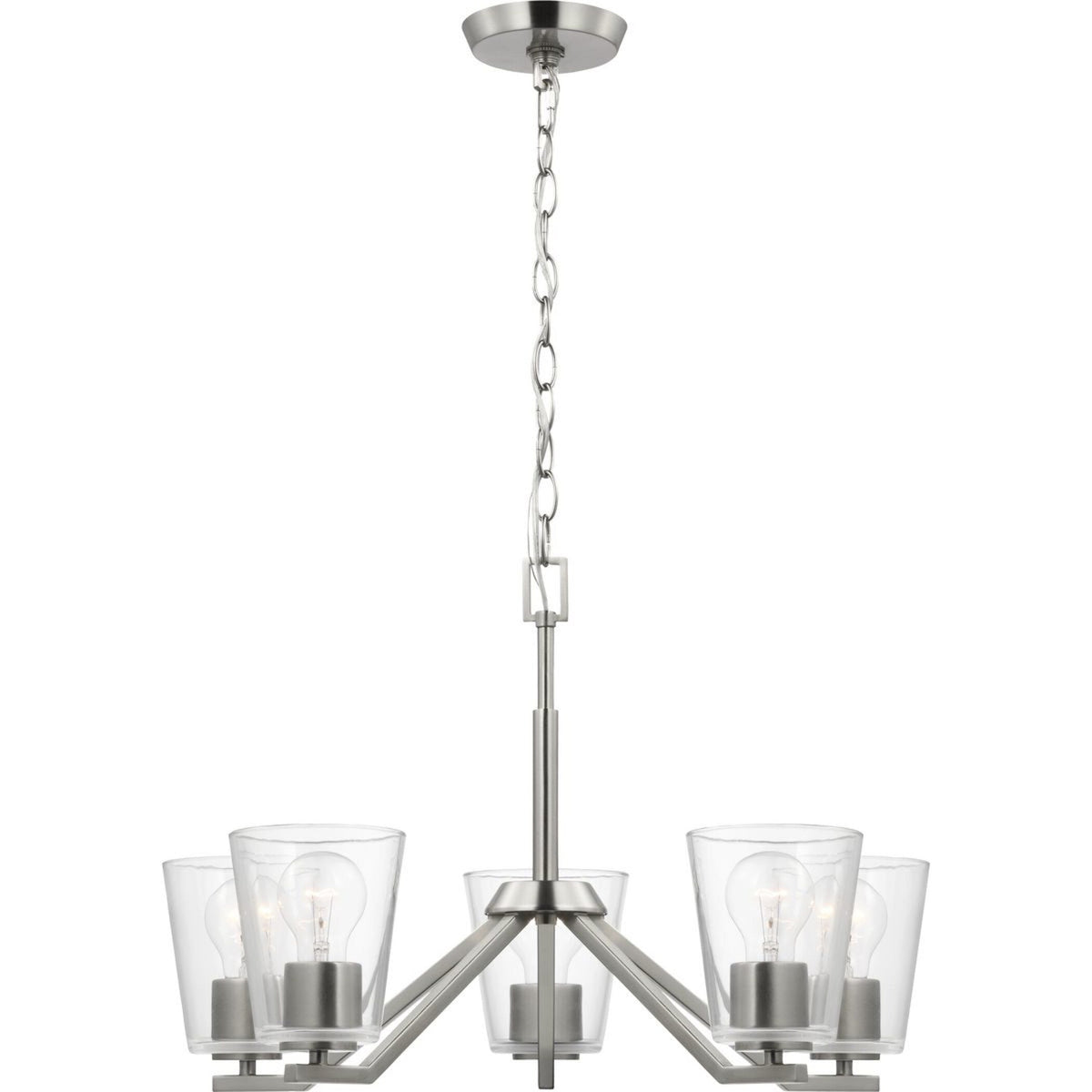 Progress Lighting Vertex 5-Light Brushed Nickel Modern/Contemporary Chandelier