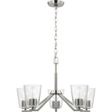 Progress Lighting Vertex 5-Light Brushed Nickel Modern/Contemporary Chandelier