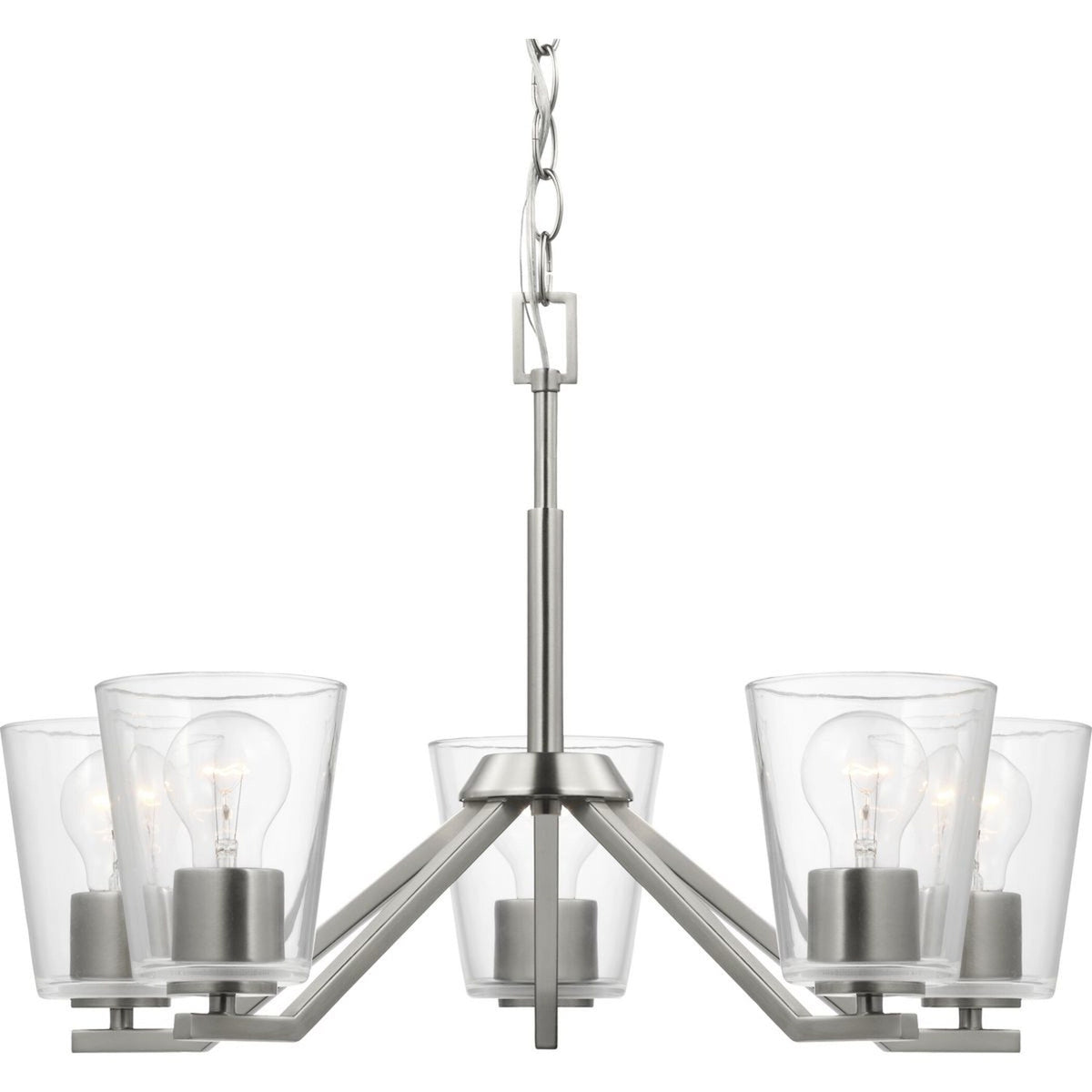 Progress Lighting Vertex 5-Light Brushed Nickel Modern/Contemporary Chandelier