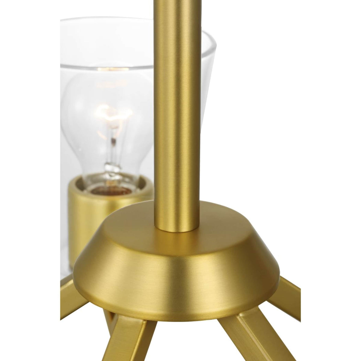 Progress Lighting Vertex 5-Light Brushed Gold Modern/Contemporary Chandelier