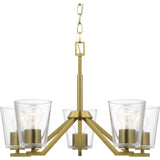 Progress Lighting Vertex 5-Light Brushed Gold Modern/Contemporary Chandelier