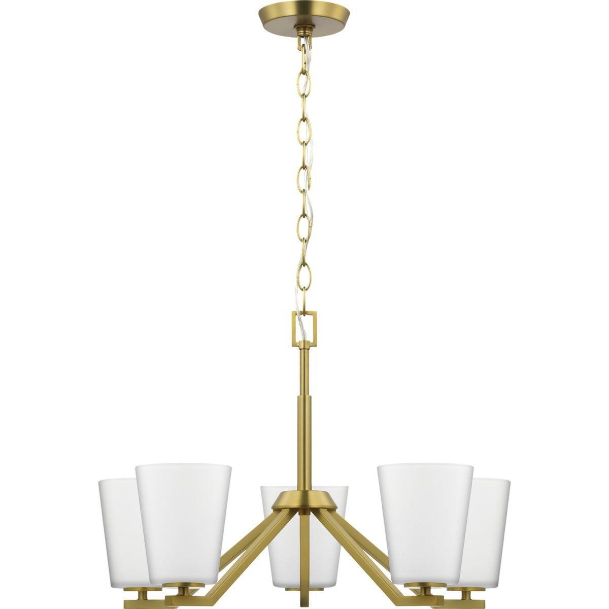 Progress Lighting Vertex 5-Light Brushed Gold Modern/Contemporary Chandelier