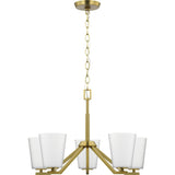 Progress Lighting Vertex 5-Light Brushed Gold Modern/Contemporary Chandelier