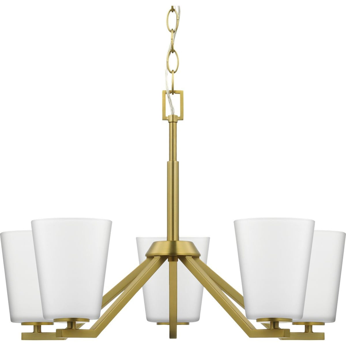 Progress Lighting Vertex 5-Light Brushed Gold Modern/Contemporary Chandelier