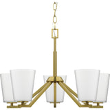 Progress Lighting Vertex 5-Light Brushed Gold Modern/Contemporary Chandelier