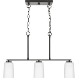 Progress Lighting Adley 3-Light Matte Black Transitional Chandelier
