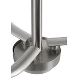 Progress Lighting Adley 3-Light Brushed Nickel Transitional Etched Glass Bell Medium Hanging Pendant Light