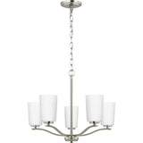 Progress Lighting Adley 5-Light Brushed Nickel Transitional Chandelier
