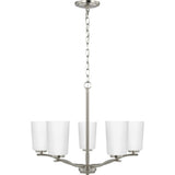 Progress Lighting Adley 5-Light Brushed Nickel Transitional Chandelier