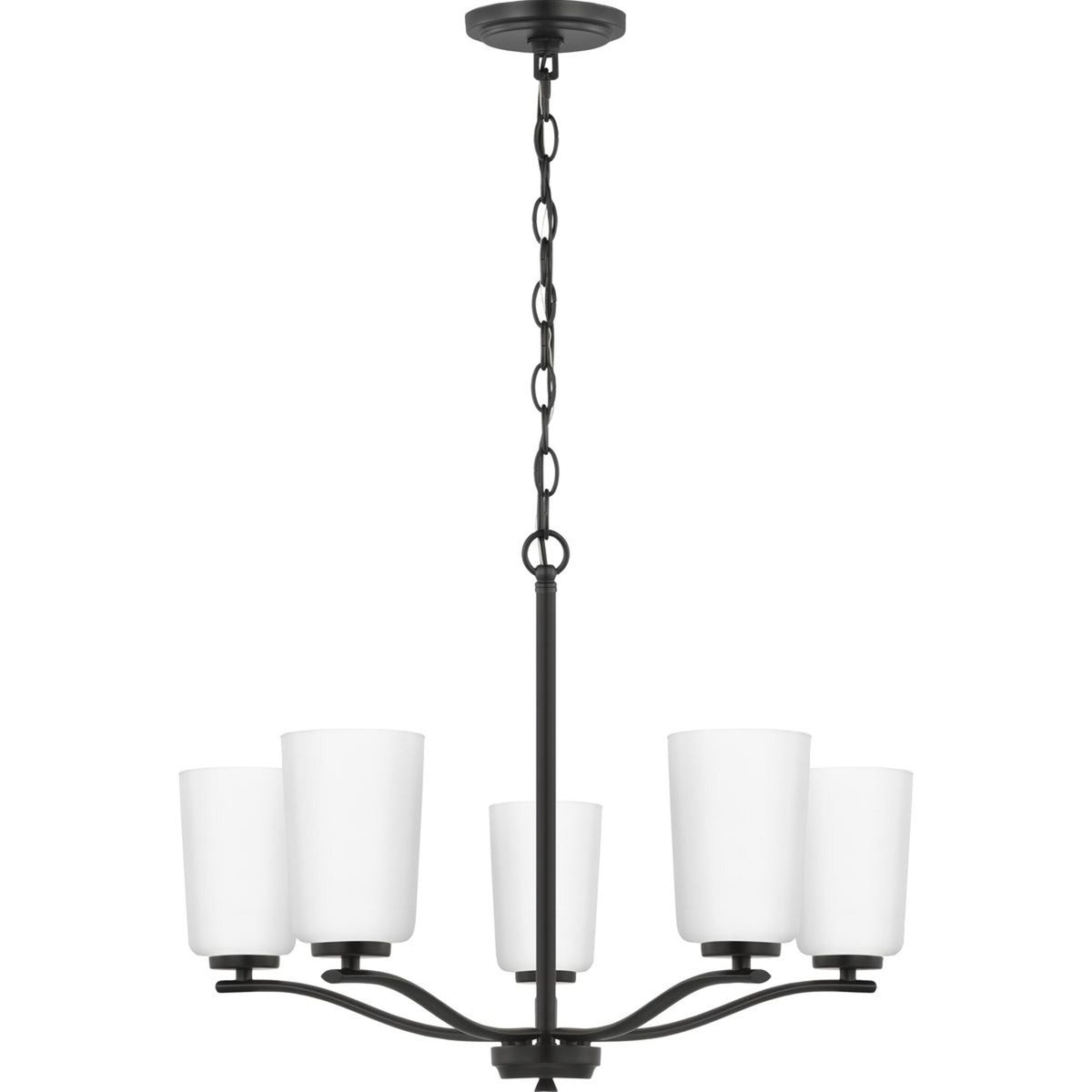 Progress Lighting Adley 5-Light Matte Black Transitional Chandelier