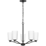 Progress Lighting Adley 5-Light Matte Black Transitional Chandelier