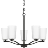 Progress Lighting Adley 5-Light Matte Black Transitional Chandelier