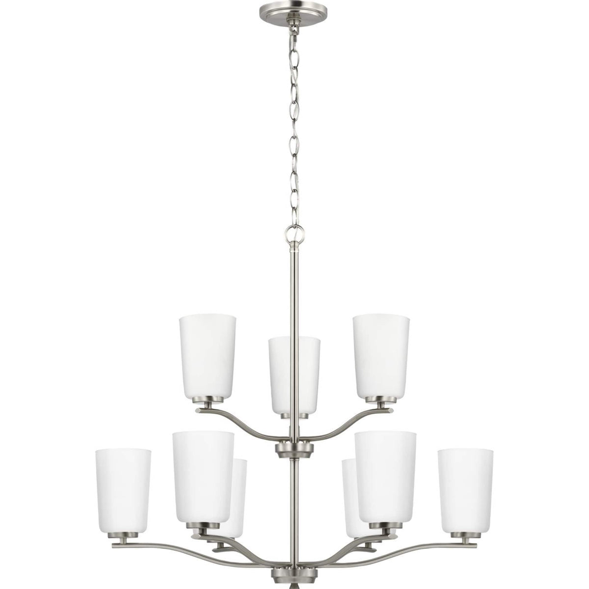 Progress Lighting Adley 9-Light Brushed Nickel Transitional Chandelier