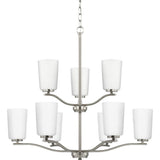 Progress Lighting Adley 9-Light Brushed Nickel Transitional Chandelier
