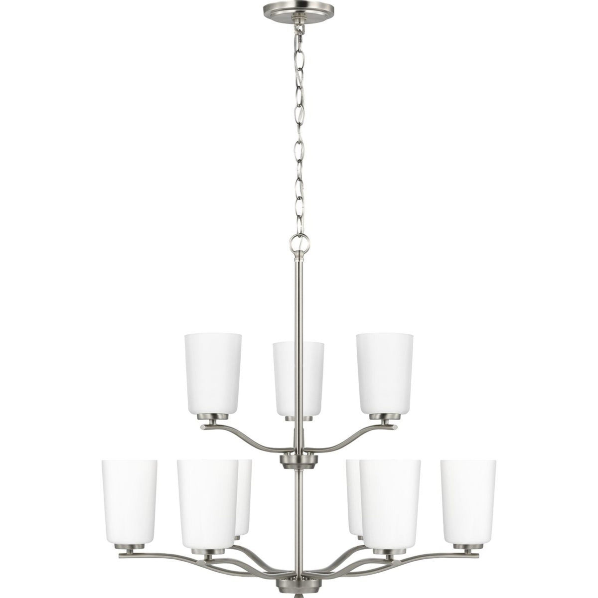 Progress Lighting Adley 9-Light Brushed Nickel Transitional Chandelier