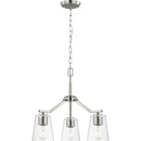 Progress Lighting Vertex 3-Light Brushed Nickel Modern/Contemporary Chandelier