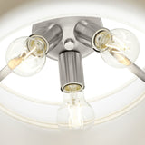 Progress Lighting Silva 3-Light Brushed Nickel Modern/Contemporary Drum Medium Hanging Pendant Light