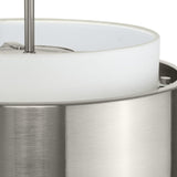 Progress Lighting Silva 3-Light Brushed Nickel Modern/Contemporary Drum Medium Hanging Pendant Light