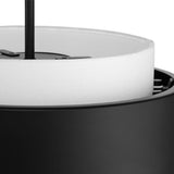 Progress Lighting Silva 3-Light Matte Black Modern/Contemporary Drum Medium Hanging Pendant Light