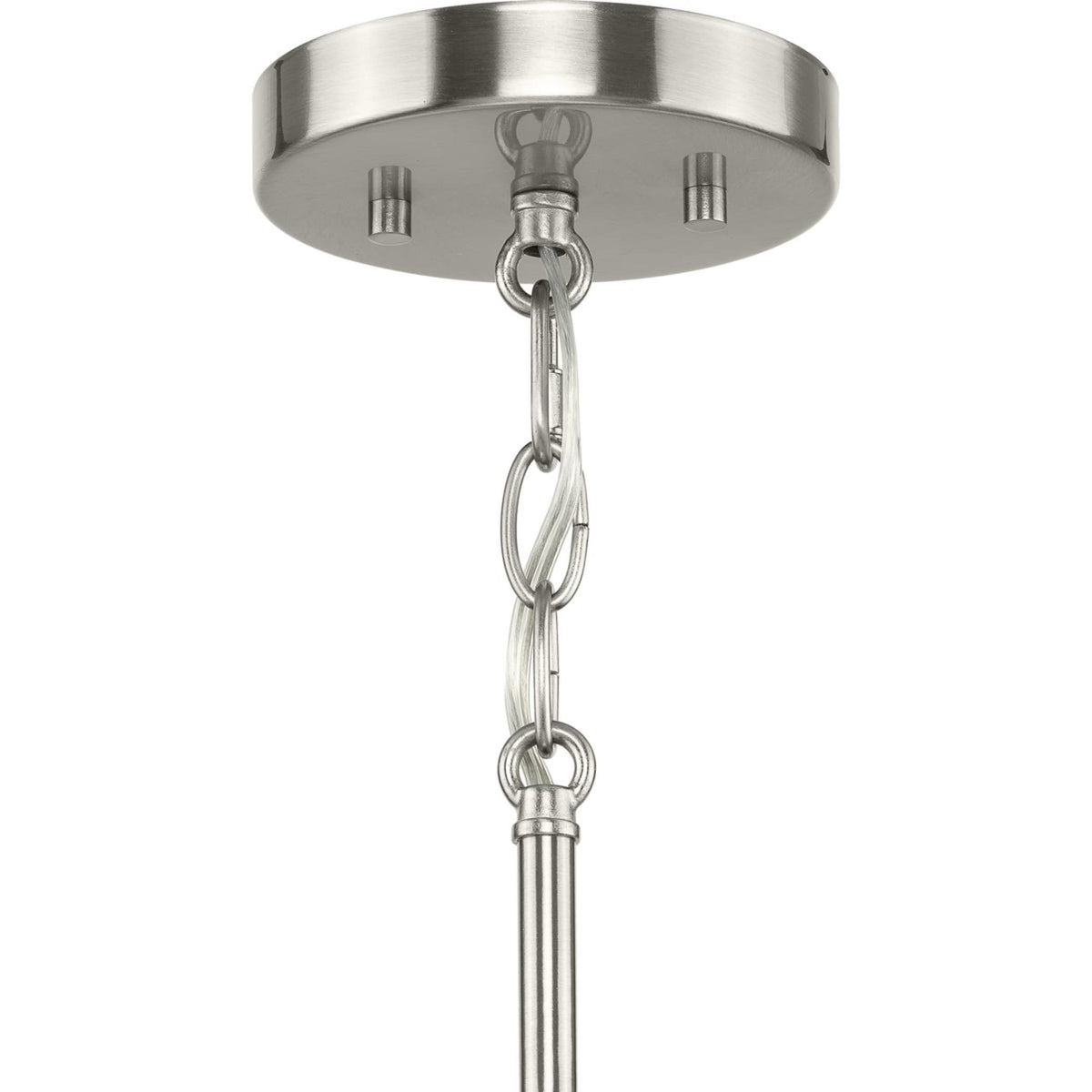 Progress Lighting Silva 3-Light Brushed Nickel Modern/Contemporary Drum Medium Hanging Pendant Light