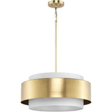 Progress Lighting Silva 3-Light Brushed Bronze Modern/Contemporary Drum Medium Hanging Pendant Light