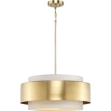 Progress Lighting Silva 3-Light Brushed Bronze Modern/Contemporary Drum Medium Hanging Pendant Light